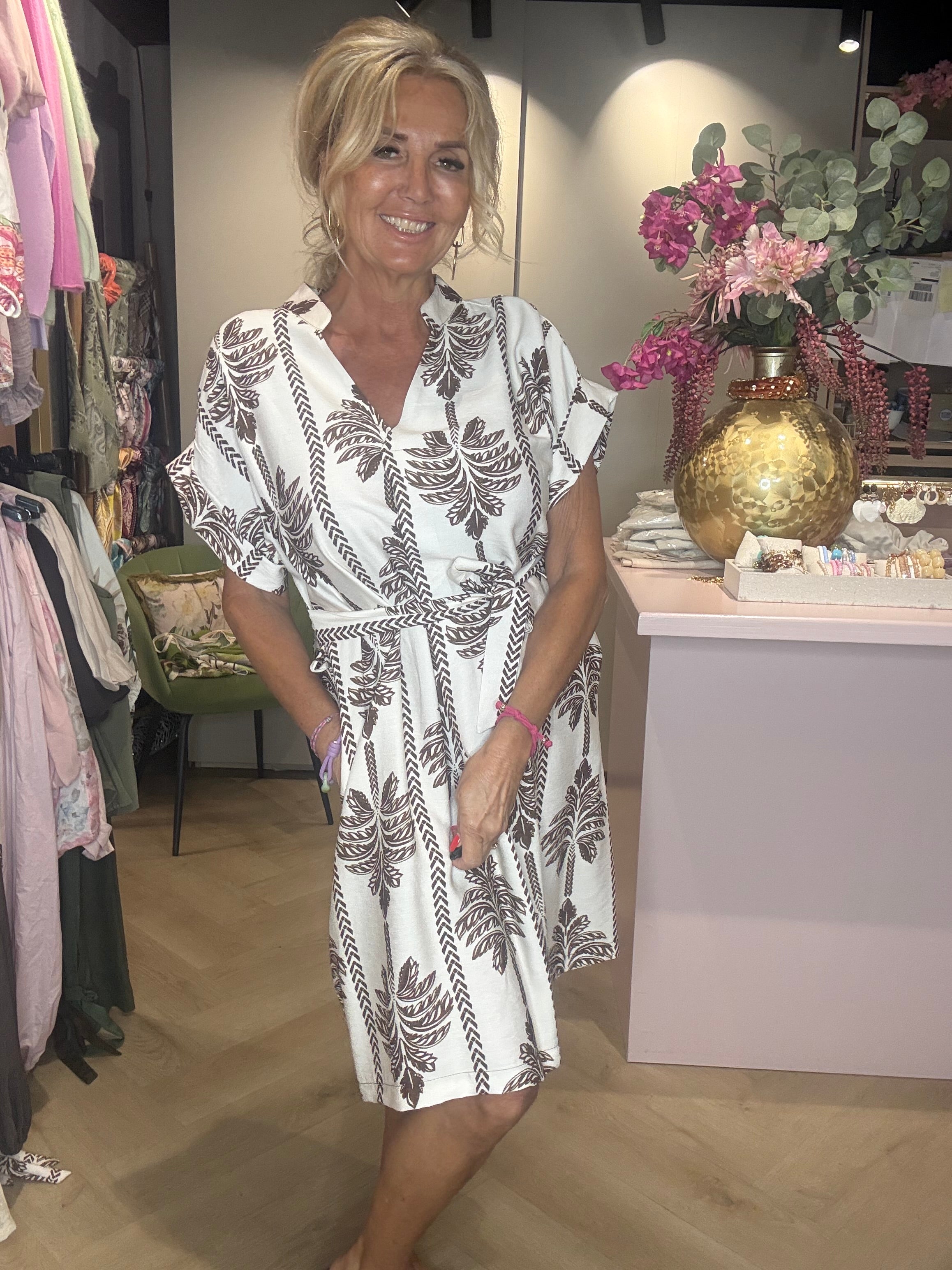 Kleid Palm Off White